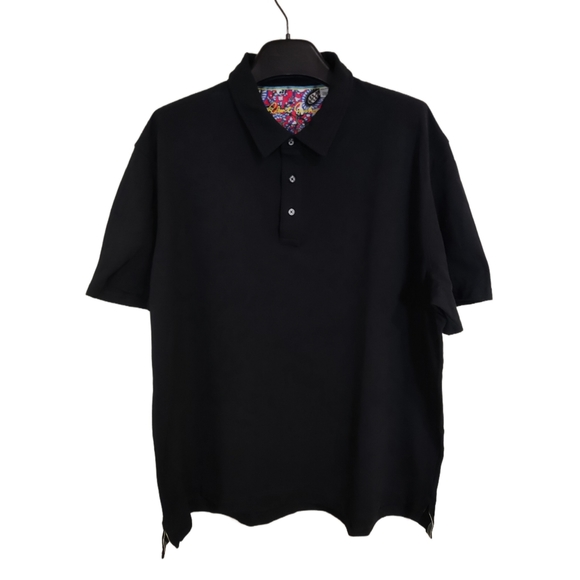 Robert Graham black collared polo - Picture 2 of 4